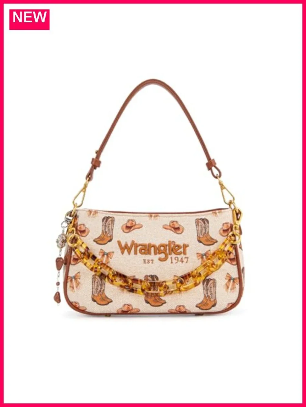 Y2K Western Shoulder Bag Hobo Clutch Purse with Chain Strap